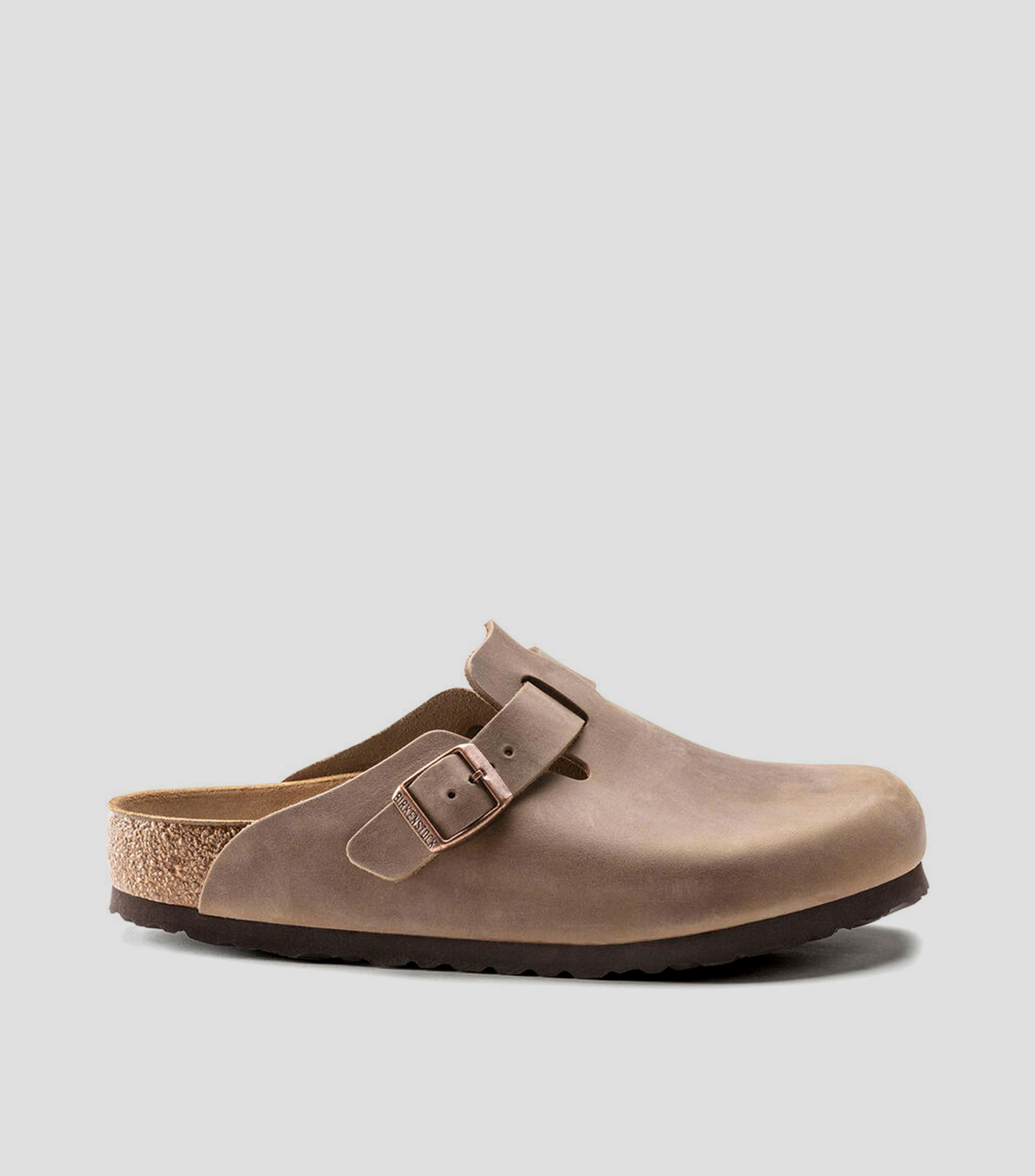 Zuecos Boston lisos en piel Hombre